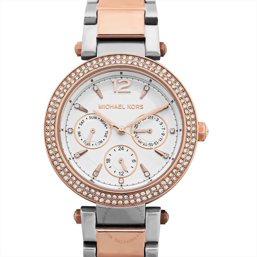 Two tone Michael kors Parker watch